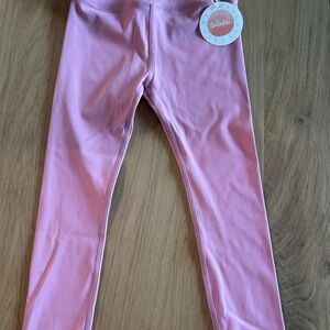 Tulle Pink Leggings Stretchy Form-Fitting Bottoms